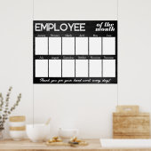 Benutzerdefinierter schwarzer Foto-Mitarbeiter der Poster (Küche)