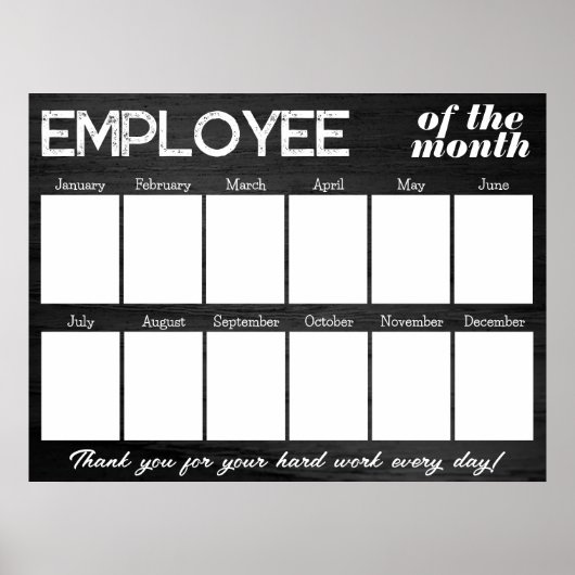 Benutzerdefinierter schwarzer Foto-Mitarbeiter der Poster (Vorne)