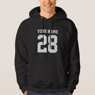 Benutzerdefinierter schwarzer Fußball-Trikot Hoodie
