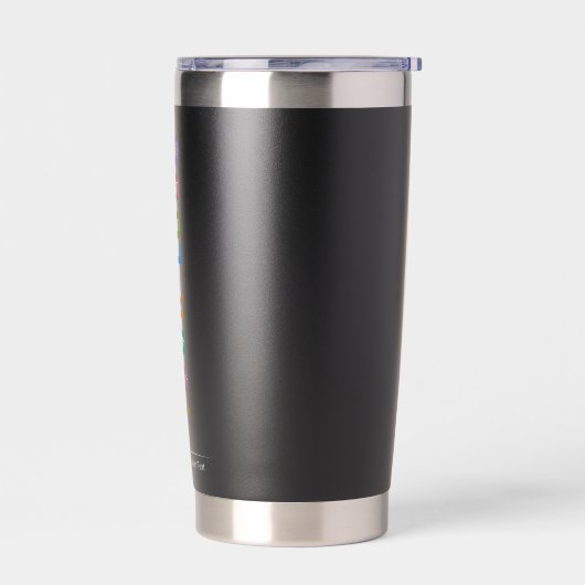 Benutzerdefinierter schwarzer, isolierter Tumbler Thermobecher (Links)