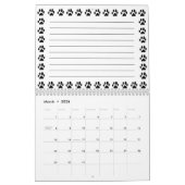 Benutzerdefinierter schwarzer Katzenpaw - Druckkal Kalender (Mär 2026)