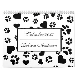 Benutzerdefinierter schwarzer Katzenpaw - Druckkal Kalender