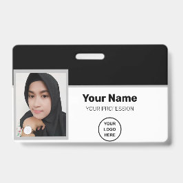 Benutzerdefinierter Schwarzer Mitarbeiter: Foto, B Ausweis