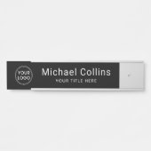 Benutzerdefinierter schwarzer Name des Logos und V Türschild (Vorderseite )