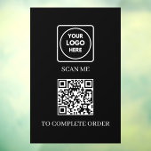 Benutzerdefinierter schwarzer QR-Code | Bestellanz Fensteraufkleber (Blatt 3)