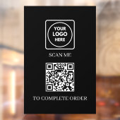 Benutzerdefinierter schwarzer QR-Code | Bestellanz Fensteraufkleber (Blatt 2)