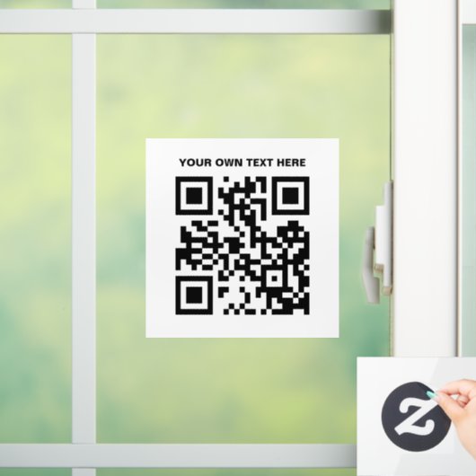 Benutzerdefinierter schwarzer QR-Code Fensteraufkleber (Zuhause)