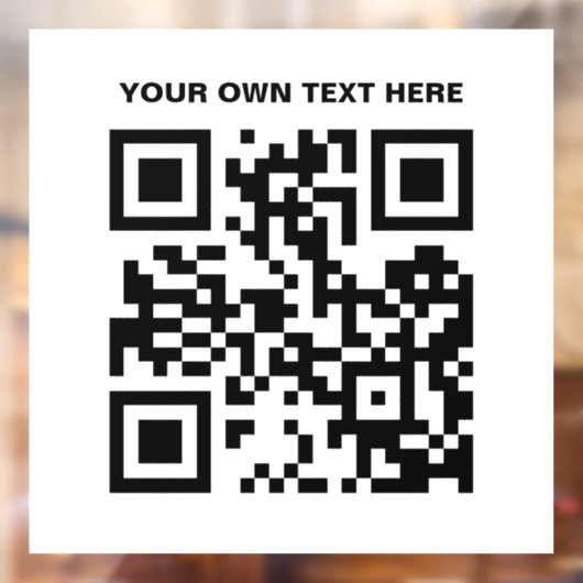 Benutzerdefinierter schwarzer QR-Code Fensteraufkleber (Blatt 2)