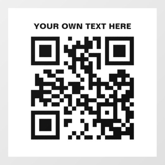 Benutzerdefinierter schwarzer QR-Code Fensteraufkleber (Blatt)