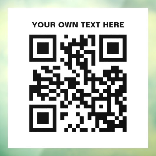 Benutzerdefinierter schwarzer QR-Code Fensteraufkleber (Blatt 3)