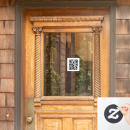 Benutzerdefinierter schwarzer QR-Code Fensteraufkleber