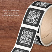 Benutzerdefinierter schwarzer QR-Code Geschäft Quadratischer Aufkleber