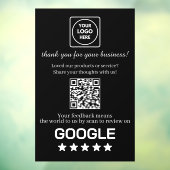 Benutzerdefinierter schwarzer QR-Code | Google Bew Fensteraufkleber (Blatt 3)