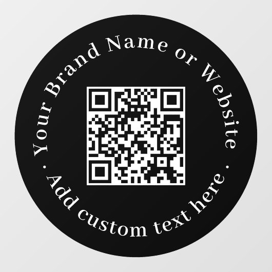 Benutzerdefinierter schwarzer QR-Code | Moderne Ge Fensteraufkleber (Blatt)