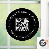 Benutzerdefinierter schwarzer QR-Code | Moderne Ge Fensteraufkleber (Zuhause)