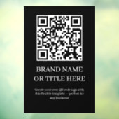 Benutzerdefinierter schwarzer QR-Code | Modernes m Fensteraufkleber (Blatt 3)