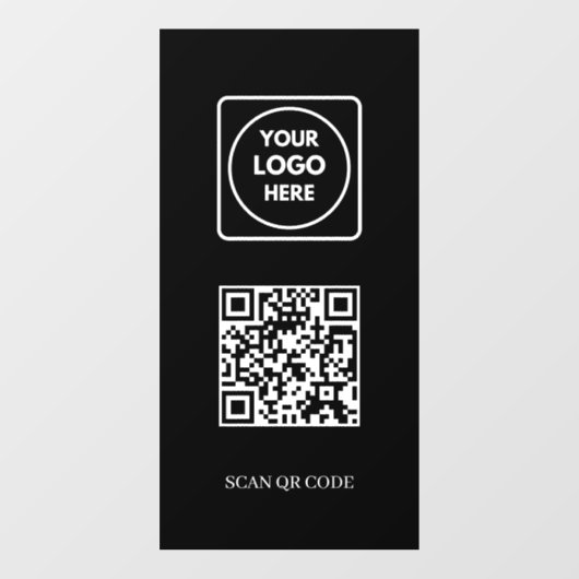 Benutzerdefinierter schwarzer QR-Code | Zugangskon Fensteraufkleber (Blatt)