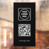 Benutzerdefinierter schwarzer QR-Code | Zugangskon Fensteraufkleber (Blatt 2)