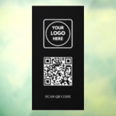 Benutzerdefinierter schwarzer QR-Code | Zugangskon Fensteraufkleber (Blatt 3)