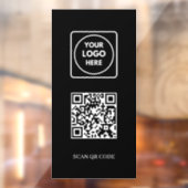 Benutzerdefinierter schwarzer QR-Code | Zutrittsko Fensteraufkleber (Blatt 2)