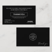 Benutzerdefinierter schwarzer Rabatt Vielen Dank f (Vorne/Hinten)
