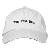 Benutzerdefinierter schwarzer Text Minimal bestick Bestickte Baseballkappe (Vorderseite)