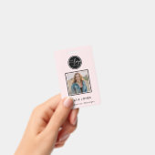 Benutzerdefinierter schwarzer und rosa QR-Code Fir Ausweis (Handheld)