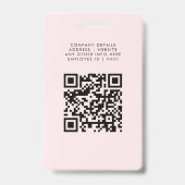 Benutzerdefinierter schwarzer und rosa QR-Code Fir Ausweis (Rückseite)