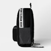 Benutzerdefinierter schwarzer und weißer Name, Num Bedruckter Rucksack (Rechts)