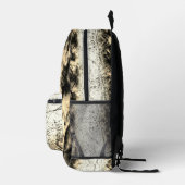 Benutzerdefinierter schwarzer, weißer und brauner bedruckter rucksack (Rechts)