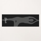 Benutzerdefinierter schwarzer Yogamattel mit Baumb Yogamatte (Vorderseite (Horizontal))