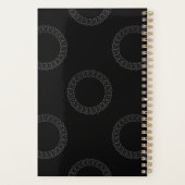 Benutzerdefinierter schwarzweißer Terminkalender Planer (Rückseite)