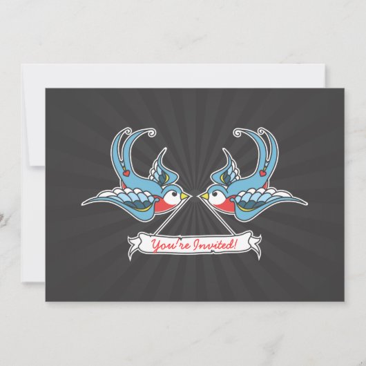 Benutzerdefinierter Schwung "Sie sind eingeladen!" Einladung (Vorderseite)