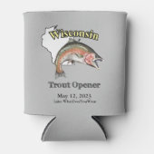 Benutzerdefinierter See/Datum Wisconsin Forelle Op Dosenkühler (Vorderseite)