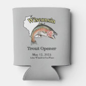 Benutzerdefinierter See/Datum Wisconsin Forelle Op Dosenkühler (Rückseite)
