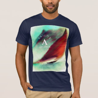 Benutzerdefinierter Segler Vintage-Wasserfarbe Boo T-Shirt