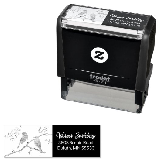 Benutzerdefinierter selbstfärbender Stempel Blaue (Beispiel)