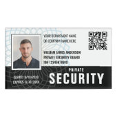 Benutzerdefinierter Sicherheitsschutz ID Foto Blac Namenschild (Vorderseite)