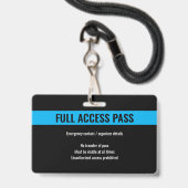 Benutzerdefinierter Sicherheitszugang Minimalist E Ausweis (Rückseite mit Lanyard)