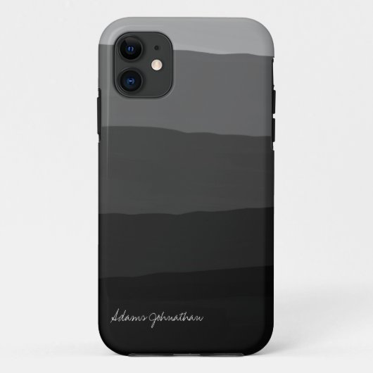 Benutzerdefinierter Signaturname Schwarz und Weiß Case-Mate iPhone Hülle (Rückseite)