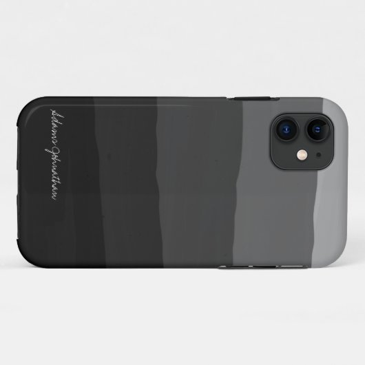 Benutzerdefinierter Signaturname Schwarz und Weiß Case-Mate iPhone Hülle (Rückseite (Horizontal))
