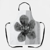 Benutzerdefinierter Signaturname Schwarze Abstrakt Schürze (Vorderseite)