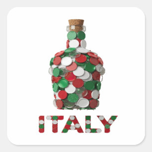 Benutzerdefinierter Silber ITALY Craft Aufkleber