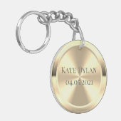 Benutzerdefinierter, simulierter Messing-Schlüssel Schlüsselanhänger (Vorderseite links)