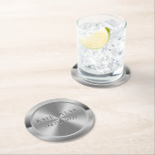 Benutzerdefinierter simulierter Silber-Papier-Unte Runder Pappuntersetzer (Vor Ort)