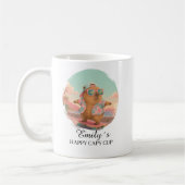 Benutzerdefinierter Skateboard Happy Capybara Bech Kaffeetasse (Links)