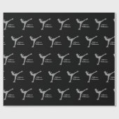 Benutzerdefinierter Skaten-Ice-Skaten-Silberschimm Geschenkpapier (Flach)