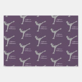 Benutzerdefinierter Skaten-Ice-Skaten-Silberschimm Geschenkpapier Set (Vorderseite 3)