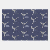 Benutzerdefinierter Skaten-Ice-Skaten-Silberschimm Geschenkpapier Set (Vorderseite 2)