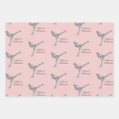 Benutzerdefinierter Skaten-Ice-Skaten-Silberschimm Geschenkpapier Set (Vorderseite)